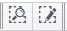  Ikony kwadratowego zakresu narysowanego przerywaną linią wraz z lupą i ołówkiem